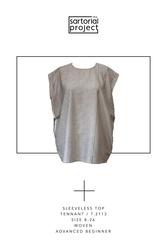 Tennant sleeveless top T.2113 | PDF Sewing Pattern