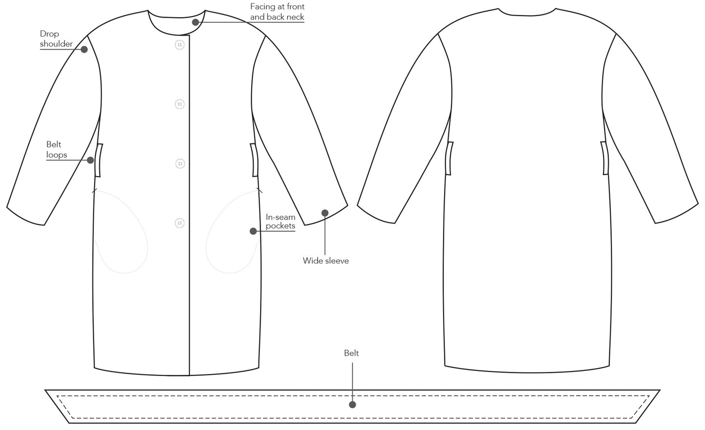 Juniper coat J.2326 | PDF Sewing pattern