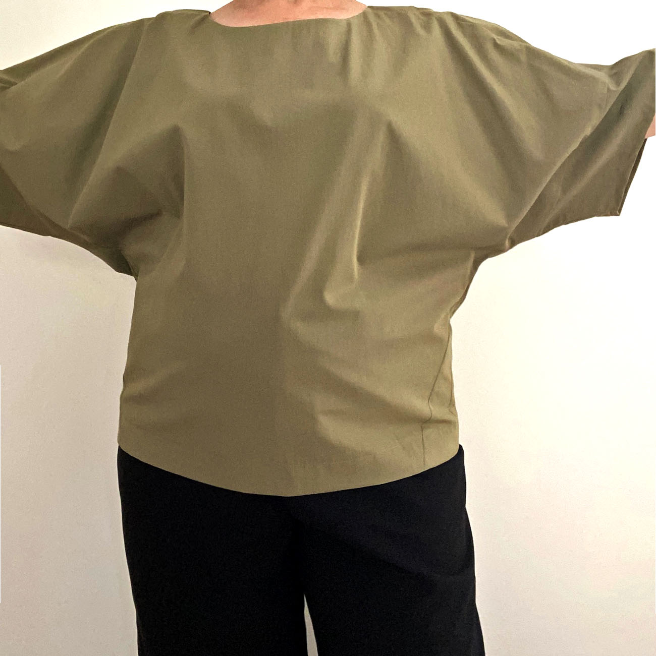 Tindal panel top pdf sewing pattern the sartorial project front view on body