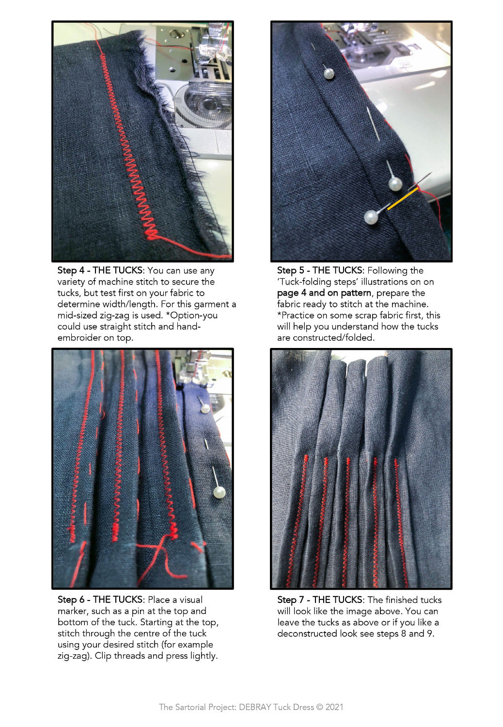 detail of step by step sewing instructions of debray pdf sewing pattern